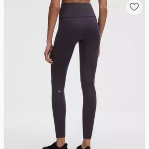 LULULEMON Womens Wunder Train High-Rise Tight 28" Pockets Sz 8 Black Leggings E